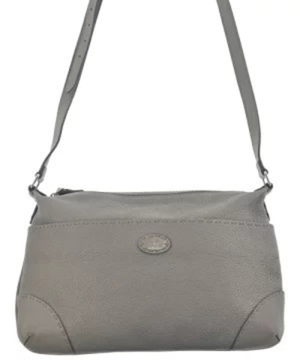 Fendi Shoulder Bag Gray Beige